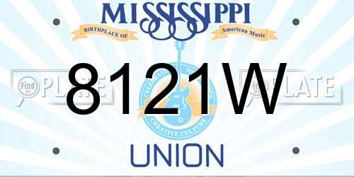 8121W Mississippi License Plate