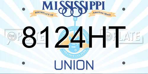 8124HT Mississippi License Plate