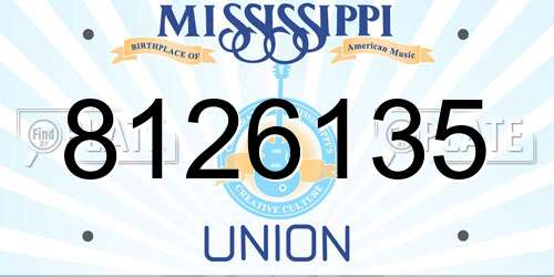 8126135 Mississippi License Plate