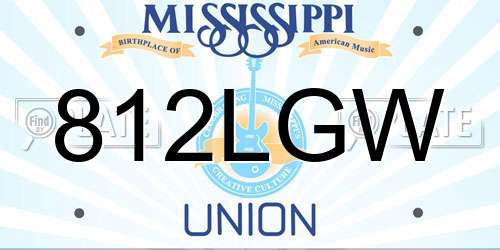 812LGW Mississippi License Plate
