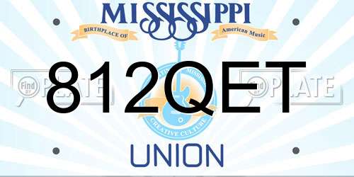 812QET Mississippi License Plate