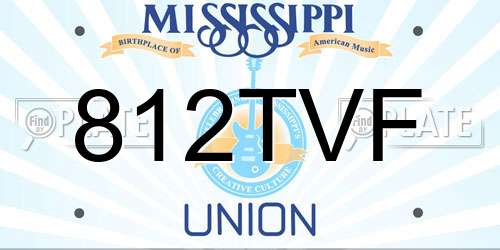812TVF Mississippi License Plate