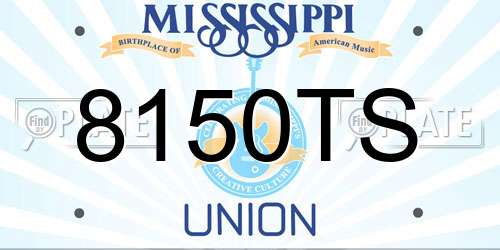 8150TS Mississippi License Plate