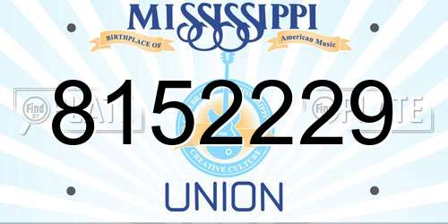 8152229 Mississippi License Plate