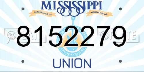 8152279 Mississippi License Plate
