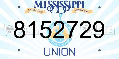 8152729 Mississippi License Plate