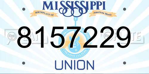 8157229 Mississippi License Plate