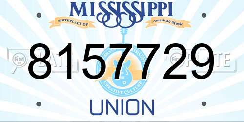 8157729 Mississippi License Plate