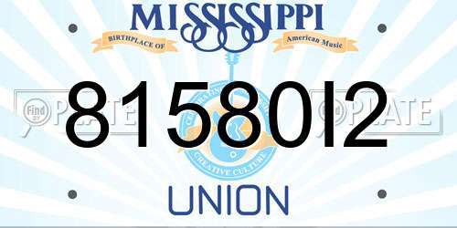 81580I2 Mississippi License Plate