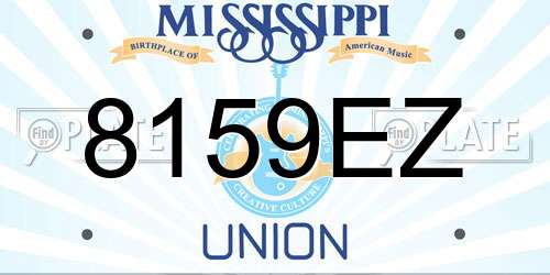8159EZ Mississippi License Plate