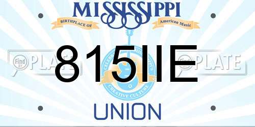 815IIE Mississippi License Plate