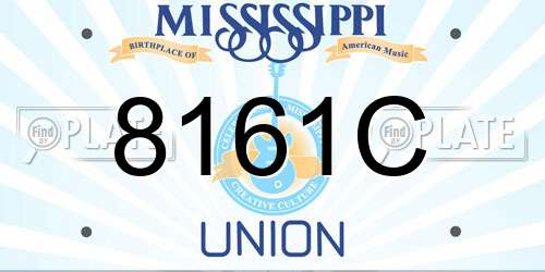 8161C Mississippi License Plate