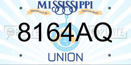 8164AQ Mississippi License Plate