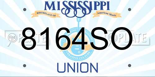 8164SO Mississippi License Plate