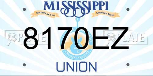 8170EZ Mississippi License Plate