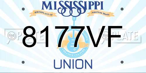8177VF Mississippi License Plate