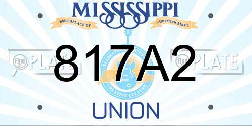 817A2 Mississippi License Plate