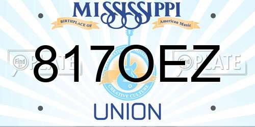 817OEZ Mississippi License Plate