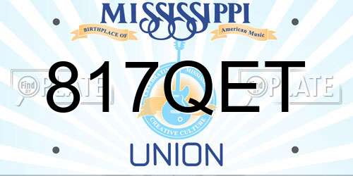 817QET Mississippi License Plate