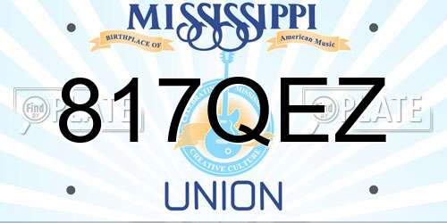 817QEZ Mississippi License Plate