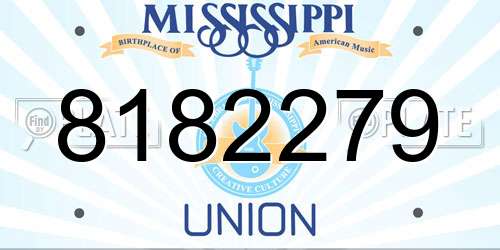 8182279 Mississippi License Plate
