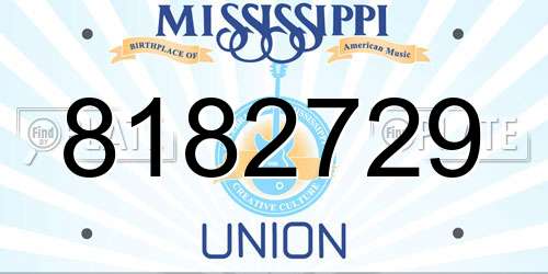 8182729 Mississippi License Plate