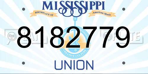 8182779 Mississippi License Plate