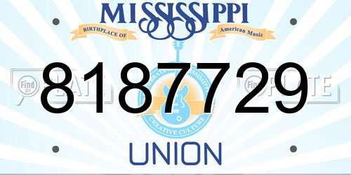 8187729 Mississippi License Plate