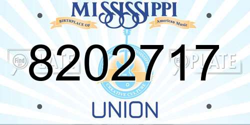 8202717 Mississippi License Plate