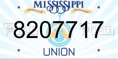 8207717 Mississippi License Plate
