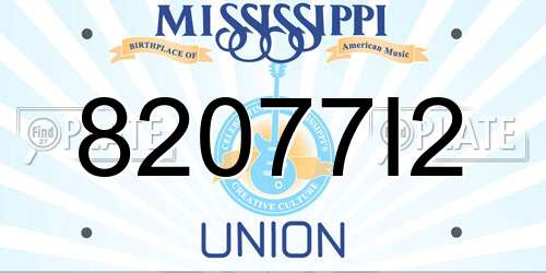 82077I2 Mississippi License Plate