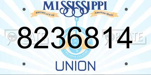 8236814 Mississippi License Plate