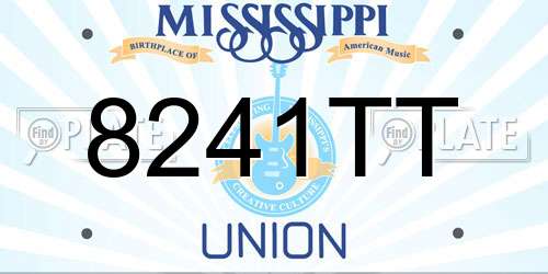 8241TT Mississippi License Plate