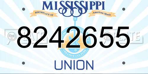8242655 Mississippi License Plate