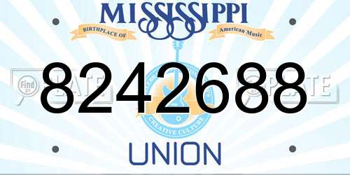 8242688 Mississippi License Plate