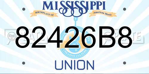 82426B8 Mississippi License Plate