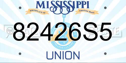 82426S5 Mississippi License Plate