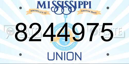 8244975 Mississippi License Plate