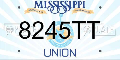 8245TT Mississippi License Plate