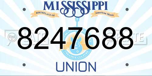 8247688 Mississippi License Plate