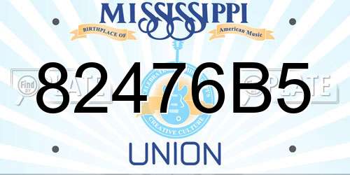 82476B5 Mississippi License Plate