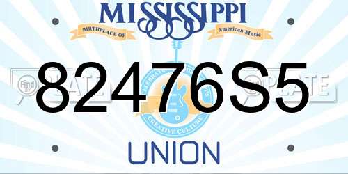 82476S5 Mississippi License Plate