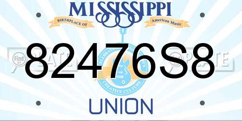 82476S8 Mississippi License Plate