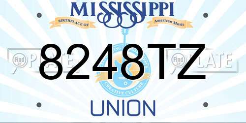 8248TZ Mississippi License Plate