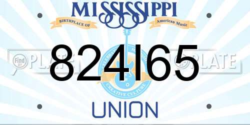 824I65 Mississippi License Plate