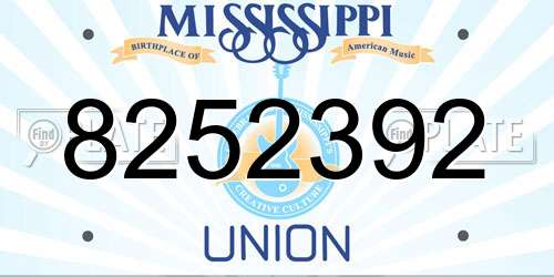 8252392 Mississippi License Plate