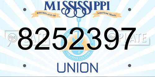 8252397 Mississippi License Plate