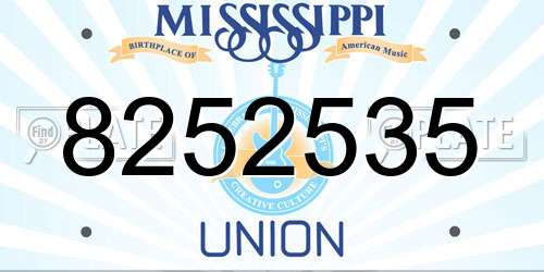 8252535 Mississippi License Plate