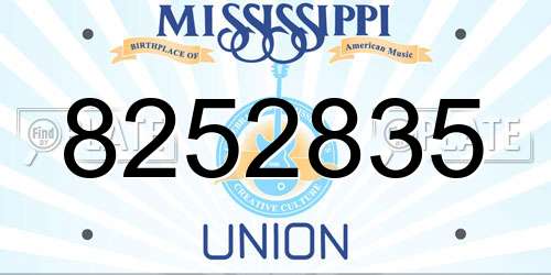 8252835 Mississippi License Plate
