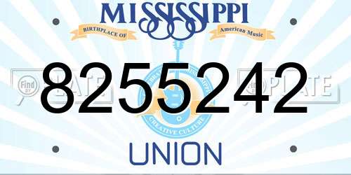 8255242 Mississippi License Plate